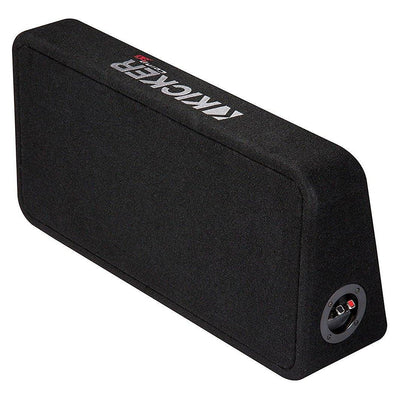 Kicker 1000W Dual 12" 4-Ohm Slim Shallow Subwoofer Sealed Enclosure (2 Pack)