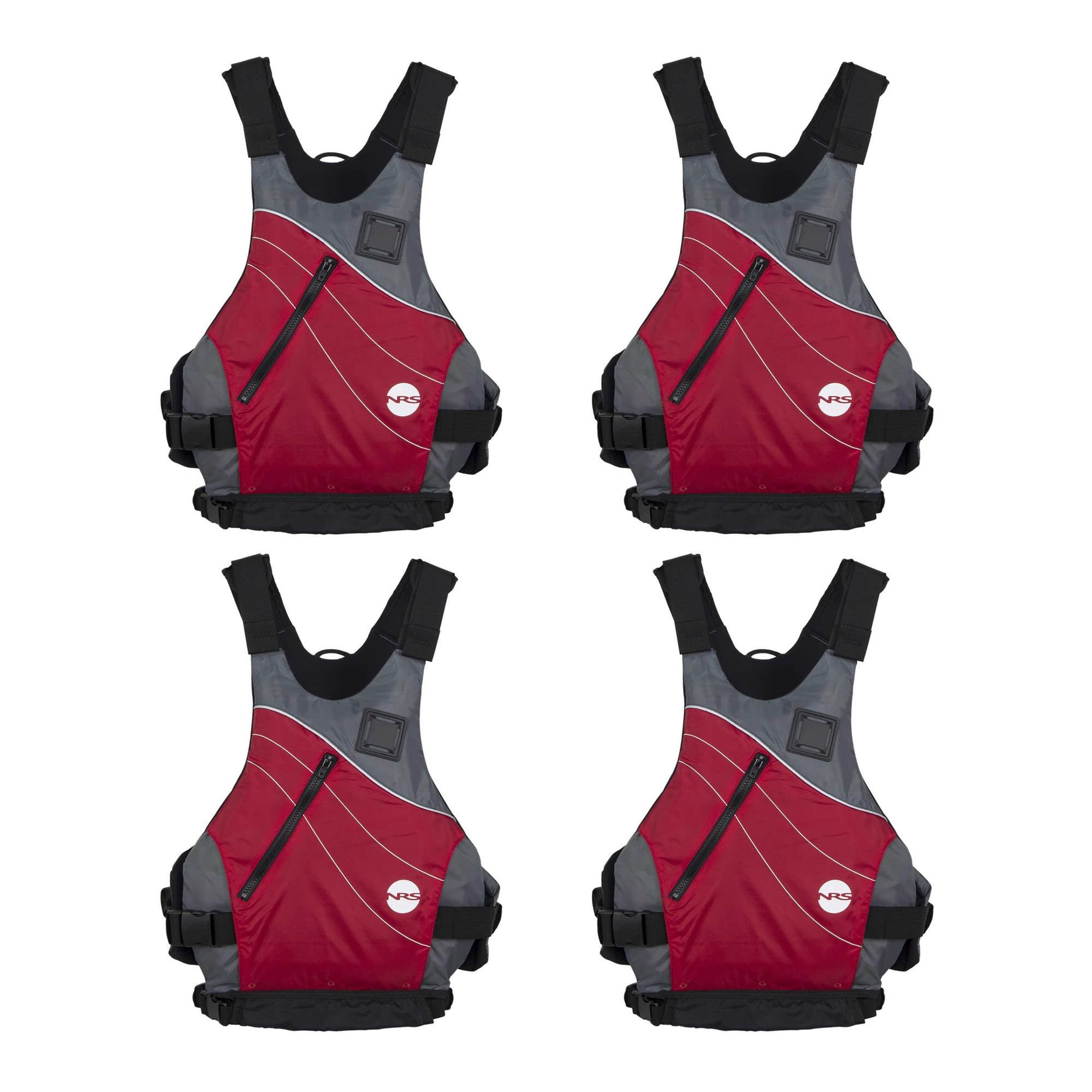 NRS Adult Large X-Large PFD Type III Boating Kayak Life Jacket Vest (4 Pack)