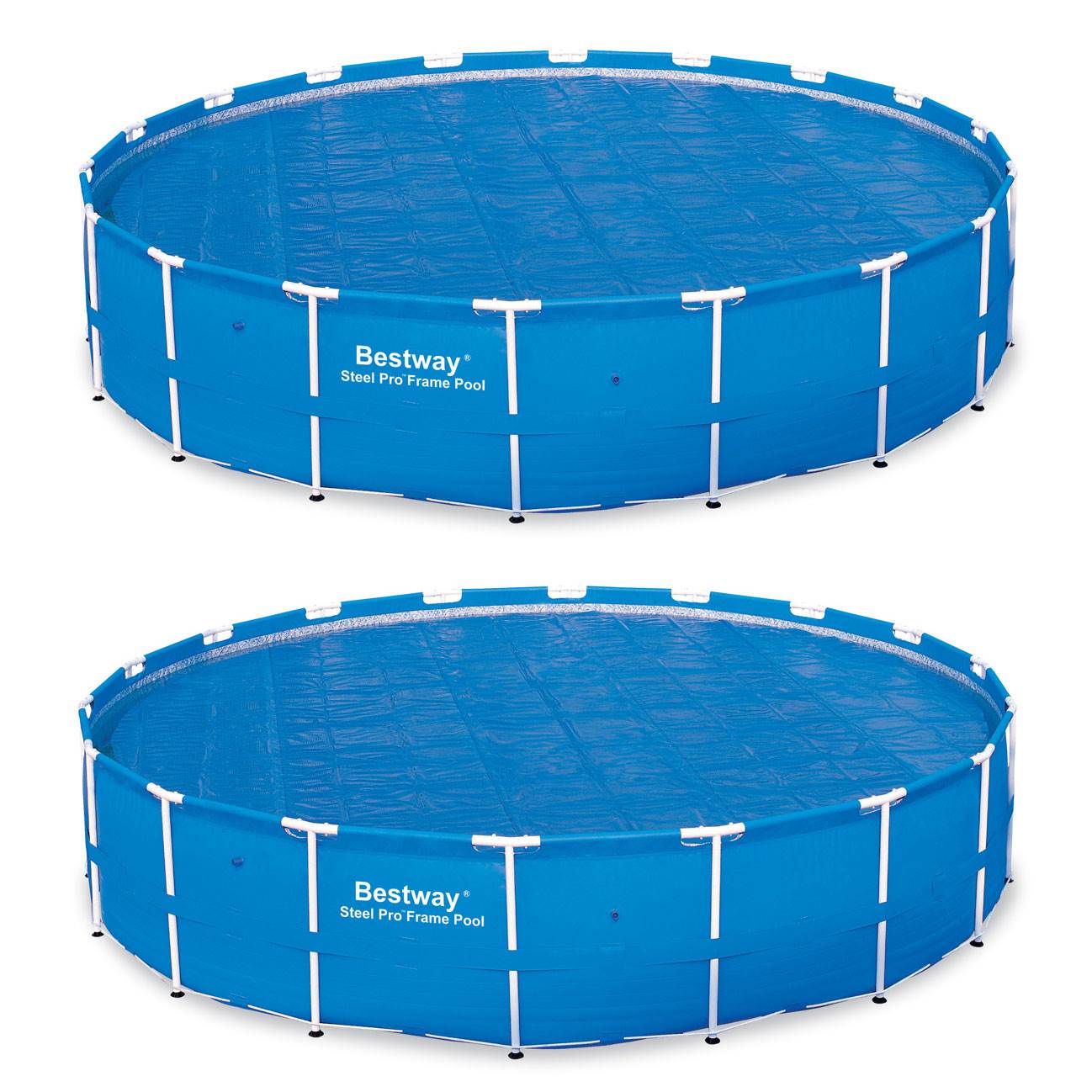 Bestway 18 Foot Round Above Ground Swimming Pool Solar Heat Cover (2 Pack) - VMInnovations