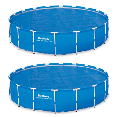 Bestway 18 Foot Round Above Ground Swimming Pool Solar Heat Cover (2 Pack) - VMInnovations