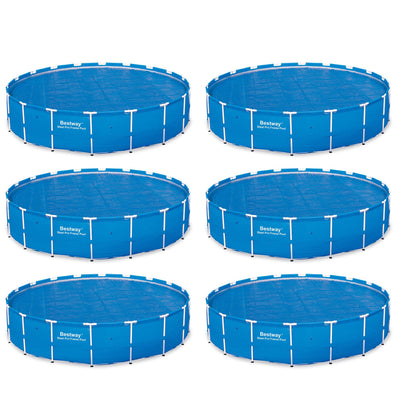 Bestway 18 Foot Round Above Ground Swimming Pool Solar Heat Cover (6 Pack)