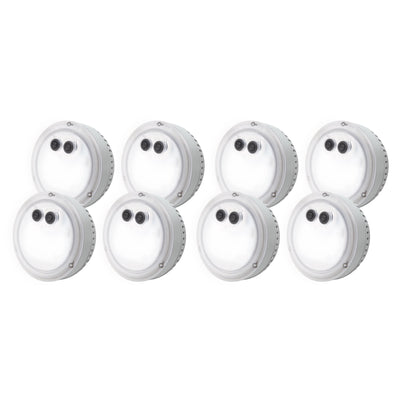 Intex PureSpa Battery Multi Colored LED Light for Bubble Spa Hot Tub (8 Pack) - VMInnovations