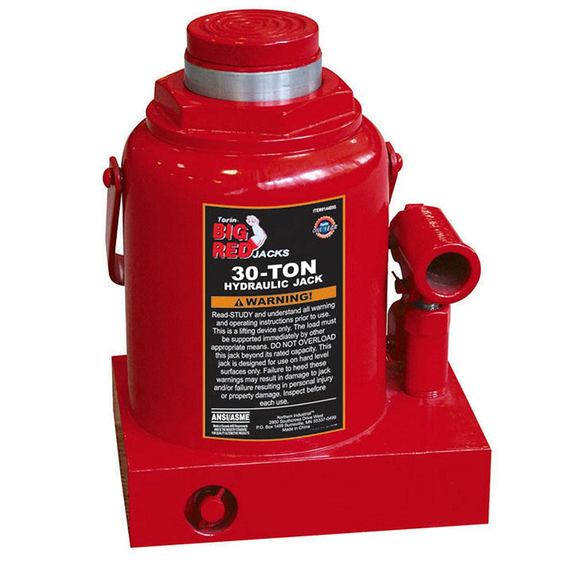 Torin 30 Ton Steel Hydraulic Bottle Jack 9 7/16 to 14 9/16 Inch Range (Open Box)