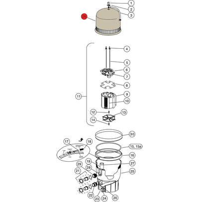 Pentair Replacement Tank Lid Assembly for 60 Sq Foot FNS Plus Filter (6 Pack) - VMInnovations