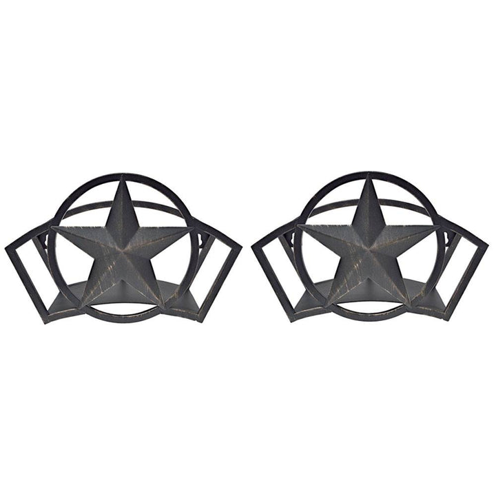 Liberty Garden Decorative Steel Liberty Star Garden Hose Wall Rack (2 Pack)