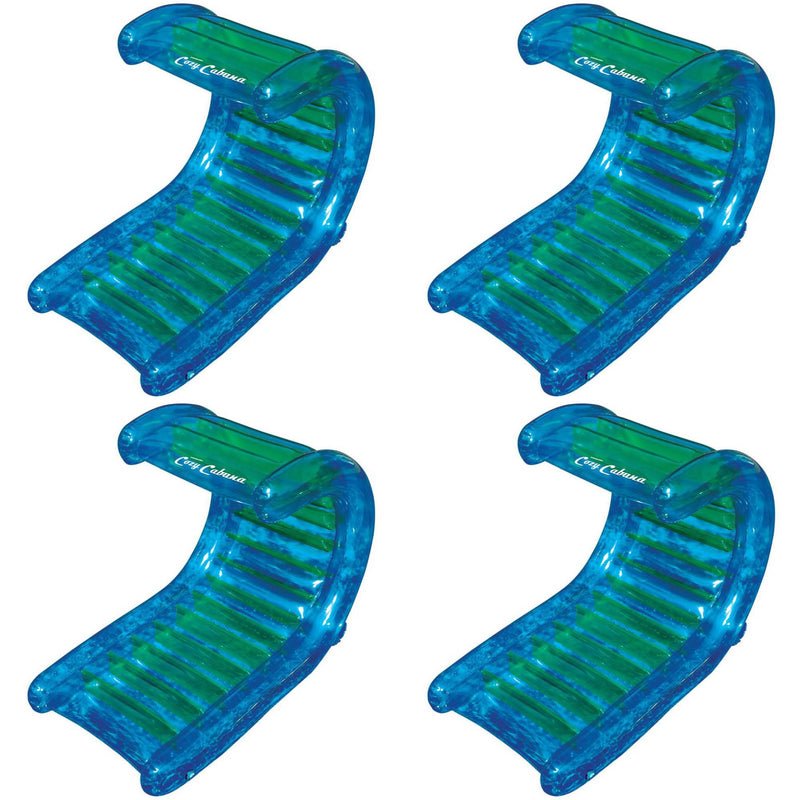 Swimline Inflatable Cozy Cabana 1 Person Swimming Pool Float Lounger (4 Pack)