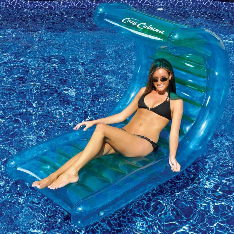Swimline Inflatable Cozy Cabana 1 Person Swimming Pool Float Lounger (4 Pack)