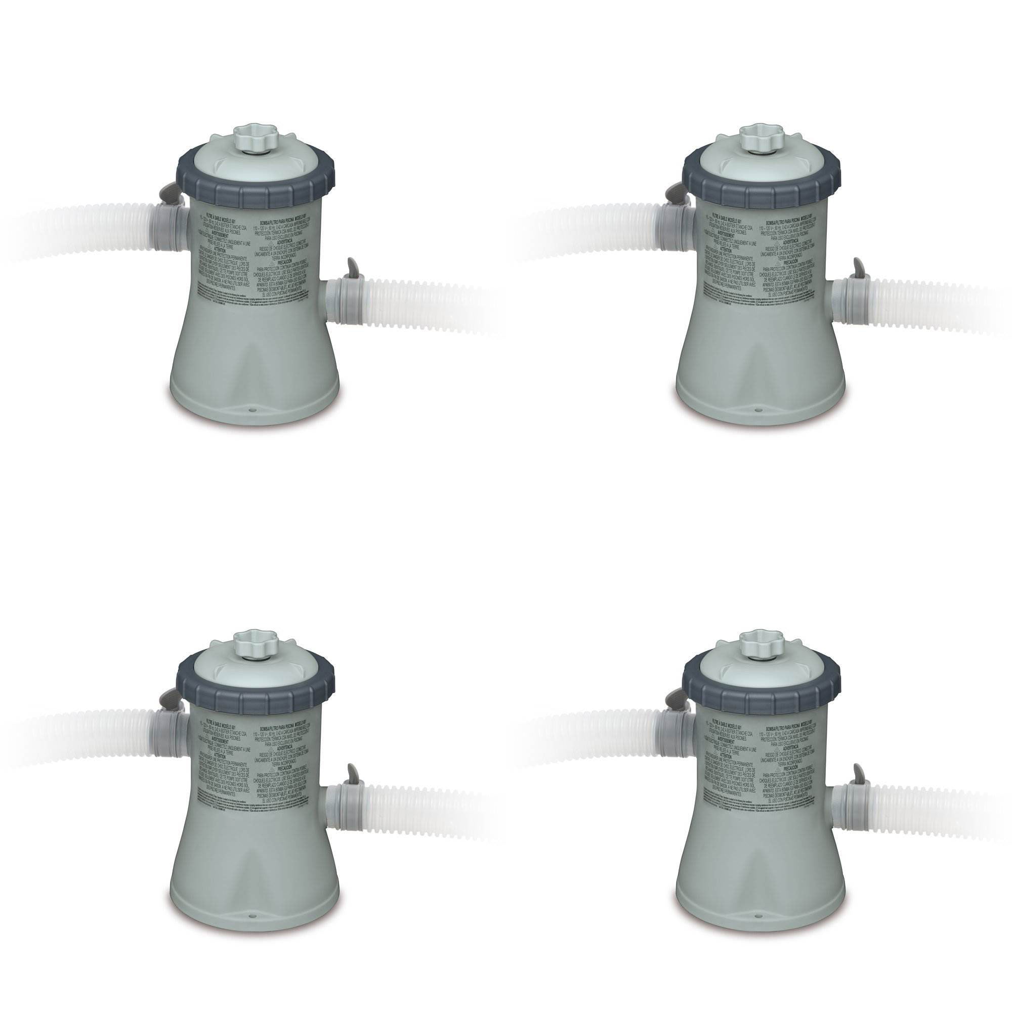 Intex 330 GPH Easy Set Swimming Pool Cartridge Filter Pump w/ GFCI (4 Pack)