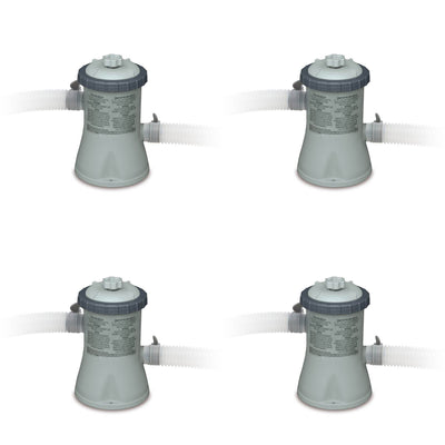 Intex 330 GPH Easy Set Swimming Pool Cartridge Filter Pump w/ GFCI (4 Pack)