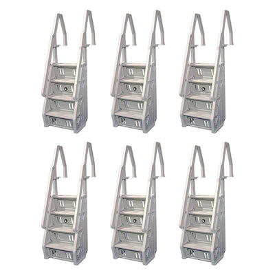 Vinyl Works Deluxe 32" In Step 46 - 60" Above Ground Pool Ladder, Tan (6 Pack)