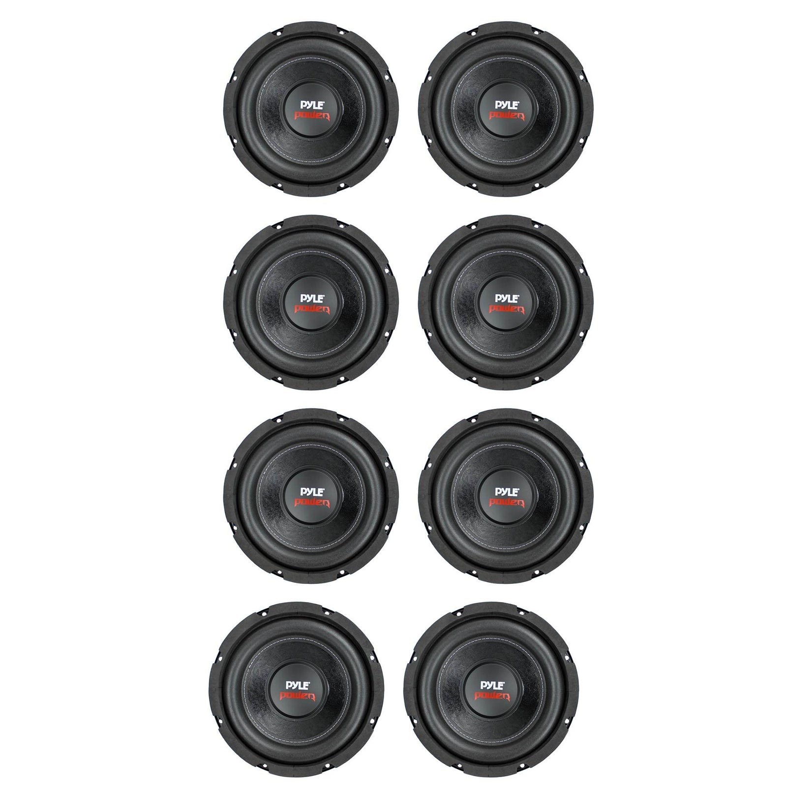 Pyle PLPW8D 8" 800W Car Audio Subwoofer Sub Power Woofer 4 Ohm Black (8 Pack) - VMInnovations