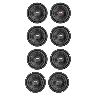 Pyle PLPW8D 8" 800W Car Audio Subwoofer Sub Power Woofer 4 Ohm Black (8 Pack) - VMInnovations