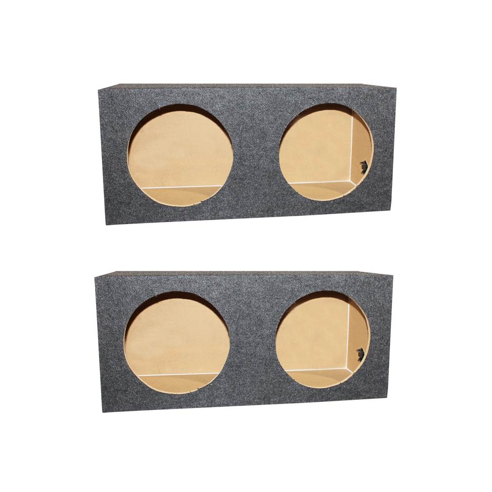 Q-POWER 10 Inch Dual Sealed Car Audio Subwoofer Sub Box Enclosures (2 Pack)