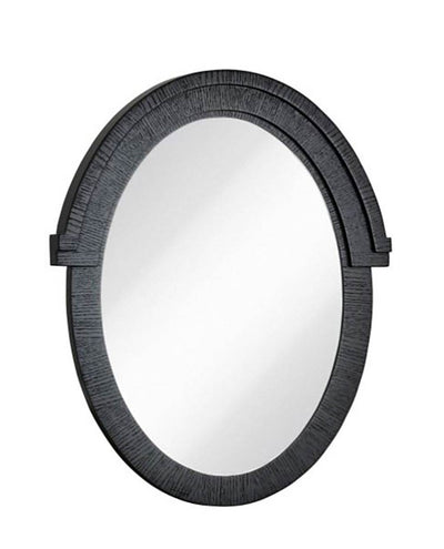 Majestic Mirror Oval Black Wood Hanging Wall Glass Mirror 22 x 28 in (2 Pack)