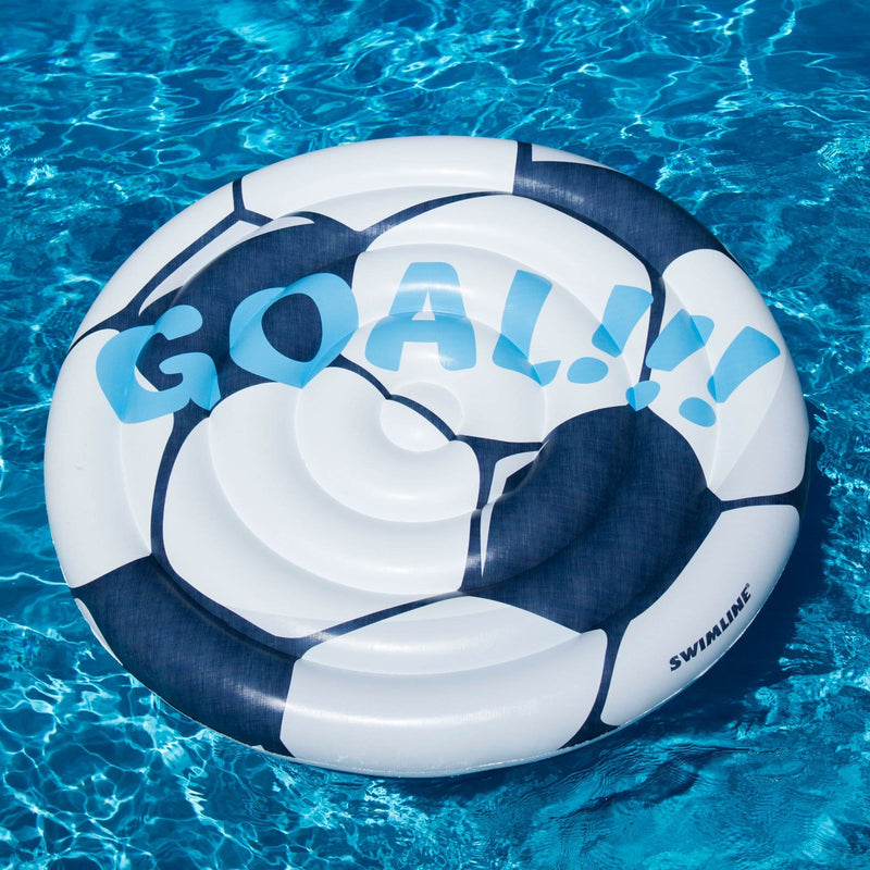 Swimline Giant Soccer Ball Swimming Pool Toy Raft Ride On Float (2 Pack)