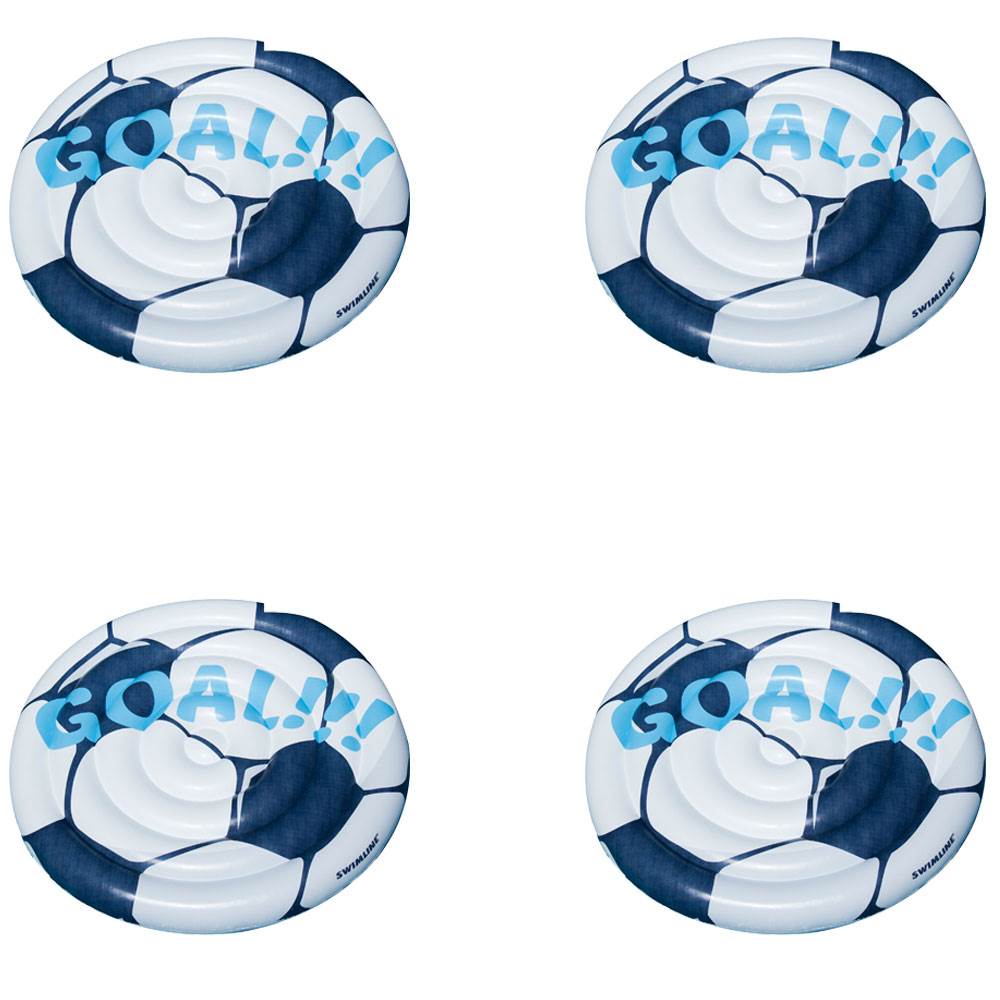 Swimline 90531 Giant Soccer Ball Swimming Pool Toy Raft Ride On Float (4 Pack)