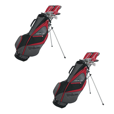 Wilson Profile XD Men's Left Handed Golf Club Package Set w/ Stand Bag (2 Pack)