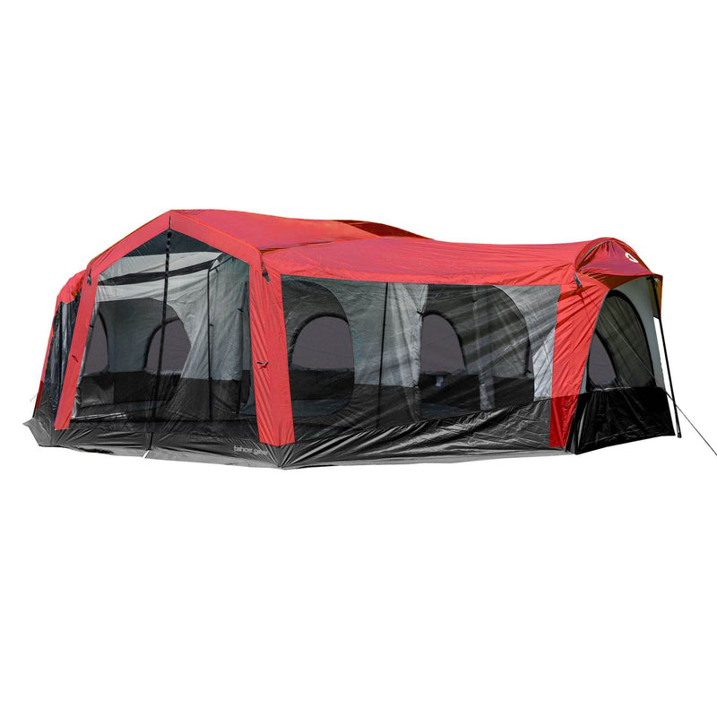 Tahoe Gear 3 Season 14 Person Large 25 x 17.5 Ft Family Cabin Tent, Red (2 Pack)