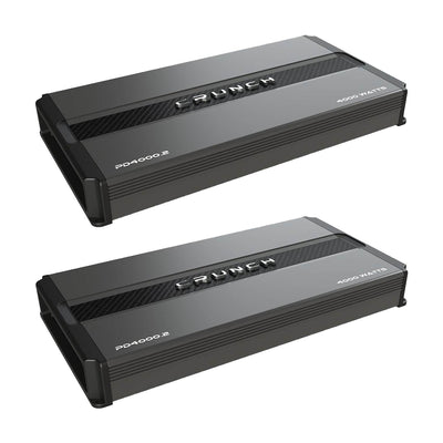 Crunch Power Drive 4000W 2 Channel Class AB Car Audio Power Amplifier (2 Pack)