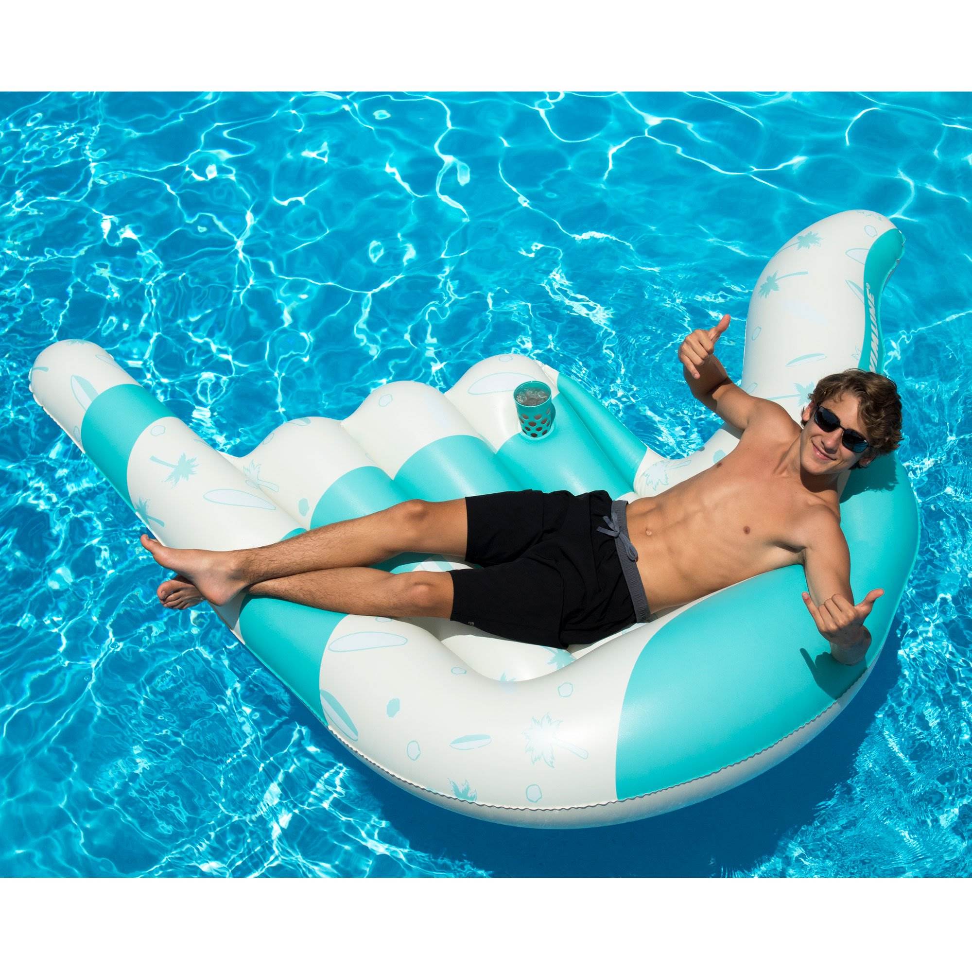 Swimline Hang Loose Inflatable Swimming Pool Raft Ride On 98 Inch Float (6 Pack)