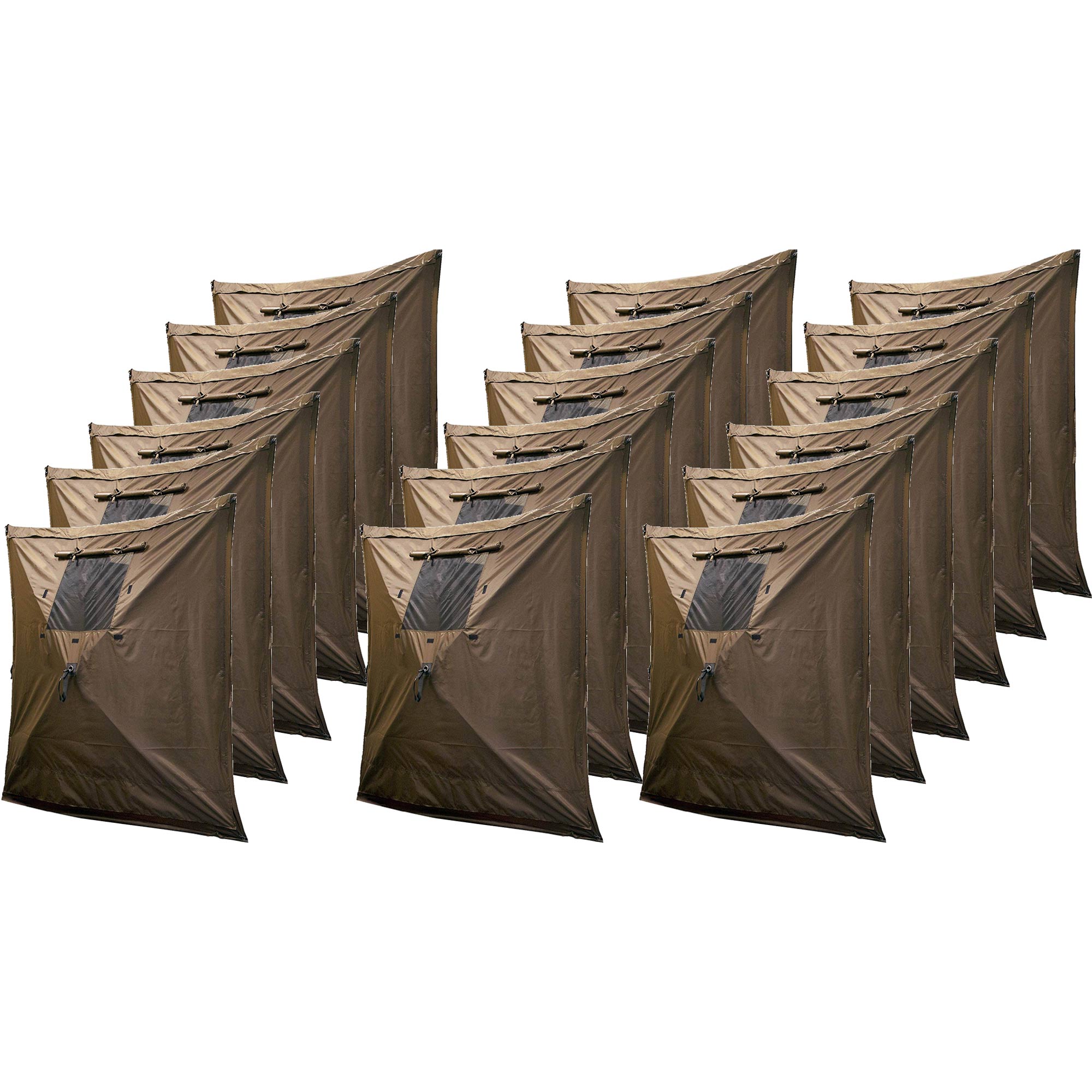CLAM Quick-Set Screen Tent Wind & Sun Panels, Accessory Only, Brown (18 Pack) - VMInnovations