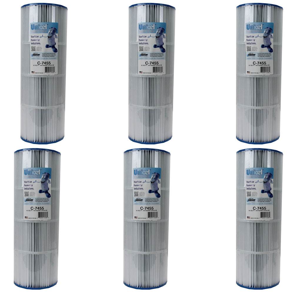 Unicel Spa Replacement Cartridge Filter 55 SqFt Hayward C550 PA55 C7455 (6 Pack)