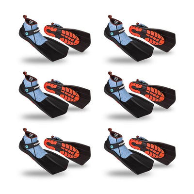 Wildhorn Men's 9 - Women's 9-9.5 Hydro Fins Snorkel Flippers, Manta Ray (6 Pack)