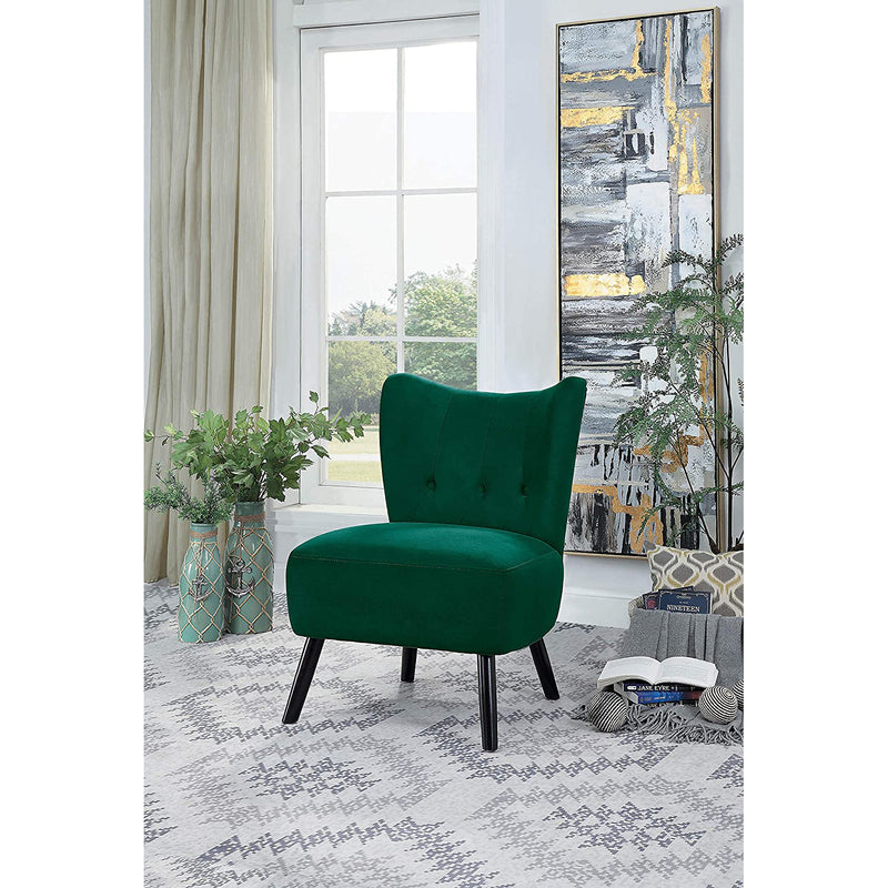 Homelegance Imani Modern Velvet Home Accent Upholstered Chair, Green (Used)