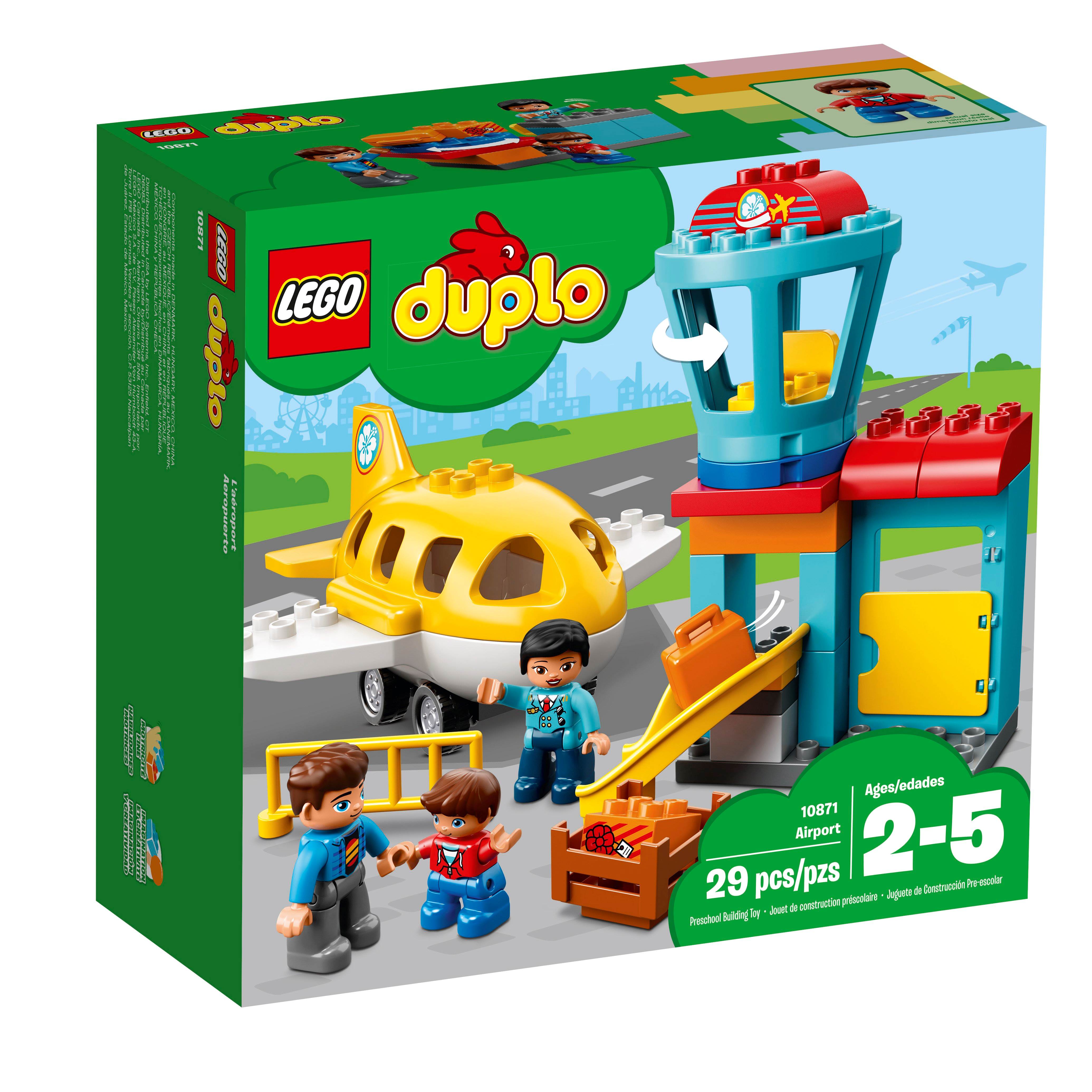 LEGO DUPLO 29 Piece Town Airport Travel Building Kit Toddler Playset (2 Pack)