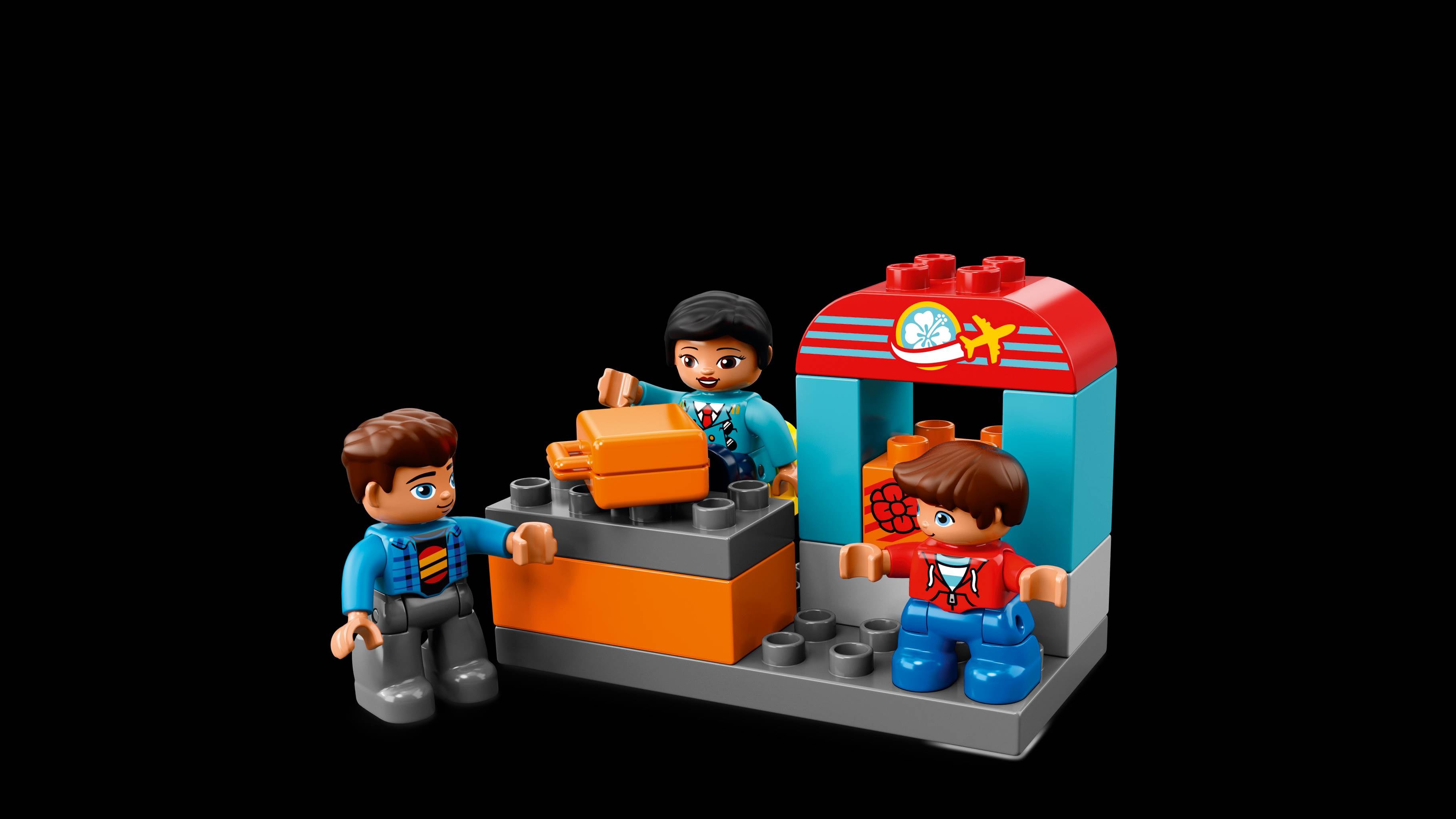 LEGO DUPLO 29 Piece Town Airport Travel Building Kit Toddler Playset (2 Pack)