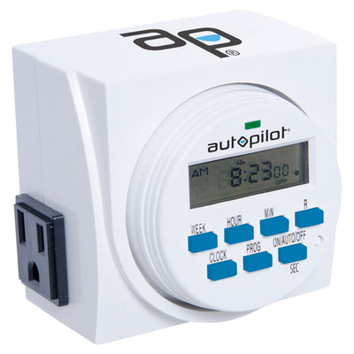 Autopilot 7 Day Dual Outlet Digital Programmable Timer Controller (12 Pack)