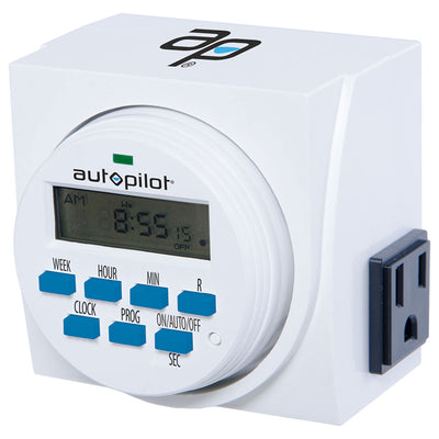 Autopilot 7 Day Dual Outlet Digital Programmable Timer Controller (12 Pack)