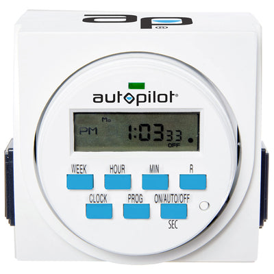 Autopilot 7 Day Dual Outlet Digital Programmable Timer Controller (12 Pack)