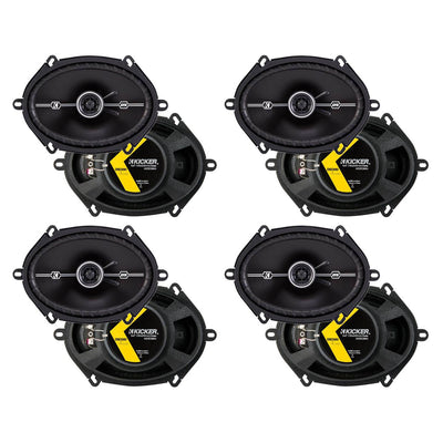 Kicker 43DSC6804 D-Series 6x8" 200 Wt 2-Way 4-Ohm Car Coaxial Speakers (8 Pack)