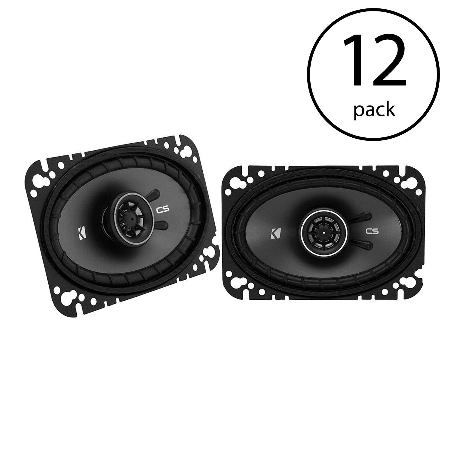 KICKER 43CSC464 4"x6" 4x6 300 Watt 4-Ohm 2-Way Car Audio Speakers (24 Speakers)