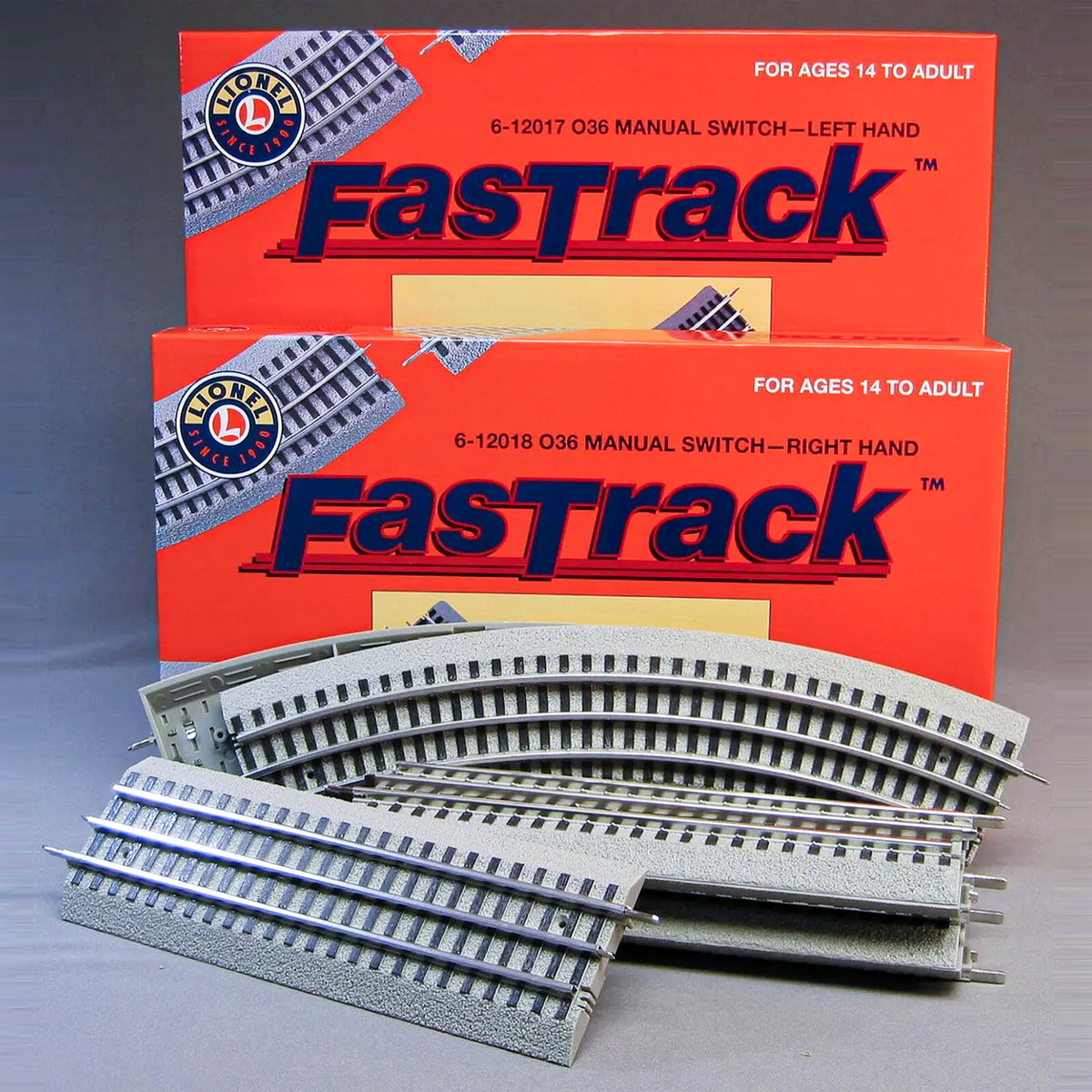 Lionel Trains O-Gauge O36 Manual Left & Right Hand Switch Track Pieces