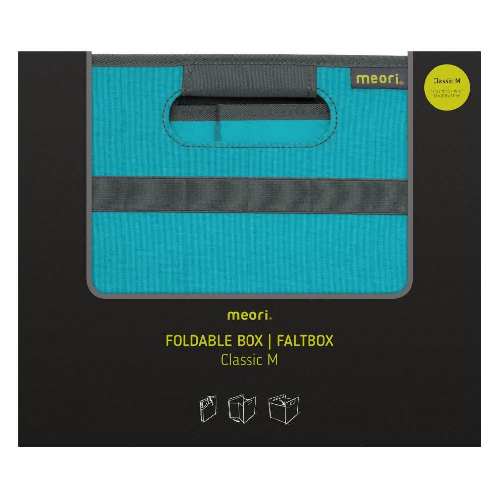Meori Classic Collection 6.5 Gallon Medium Storage Box, Azure Blue (12 Pack)