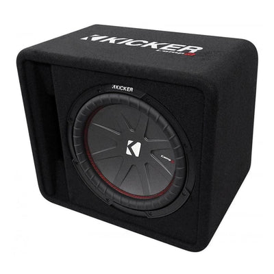 Kicker 12 Inch 1000 Watt 2-Ohm Ported Vented Subwoofer Enclosure Box (2 Pack)