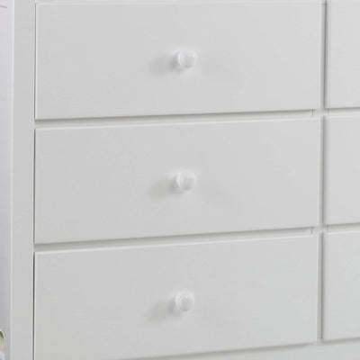 Fisher Price Kingsport 5 in 1 Crib and 6 Drawer Double Chest Dresser, Snow White