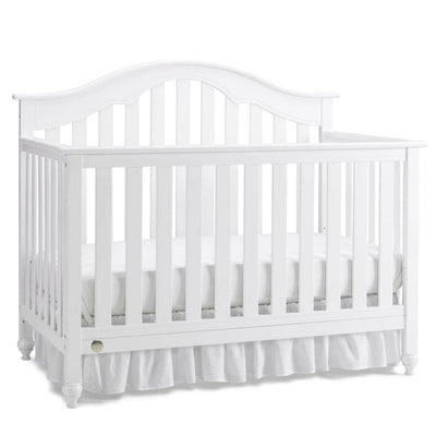 Fisher Price Kingsport 5 in 1 Crib and 6 Drawer Double Chest Dresser, Snow White