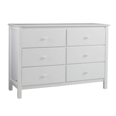 Fisher Price Kingsport 5 in 1 Crib and 6 Drawer Double Chest Dresser, Snow White
