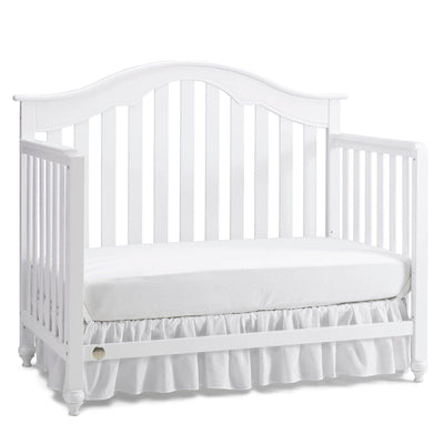 Fisher Price Kingsport 5 in 1 Crib and 6 Drawer Double Chest Dresser, Snow White