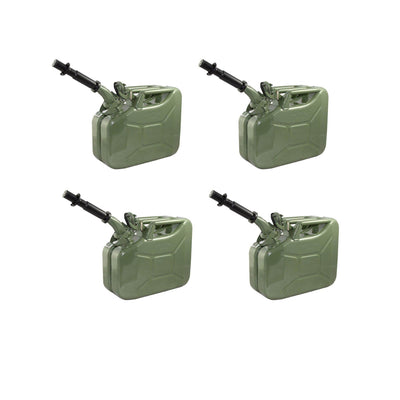Wavian 3013 2.6 Gallon 10 Liter Steel Jerry Can, Green (4 Pack)