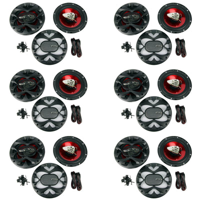 BOSS CH6500 6.5" 2-Way 200W Slim Car Coaxial Speakers Audio Stereo (12 Pack)