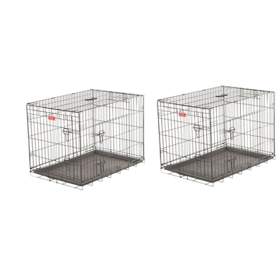 Lucky Dog 2 Door Dog Training Kennel with Removable Pan & Mat, Small (2 Pack)