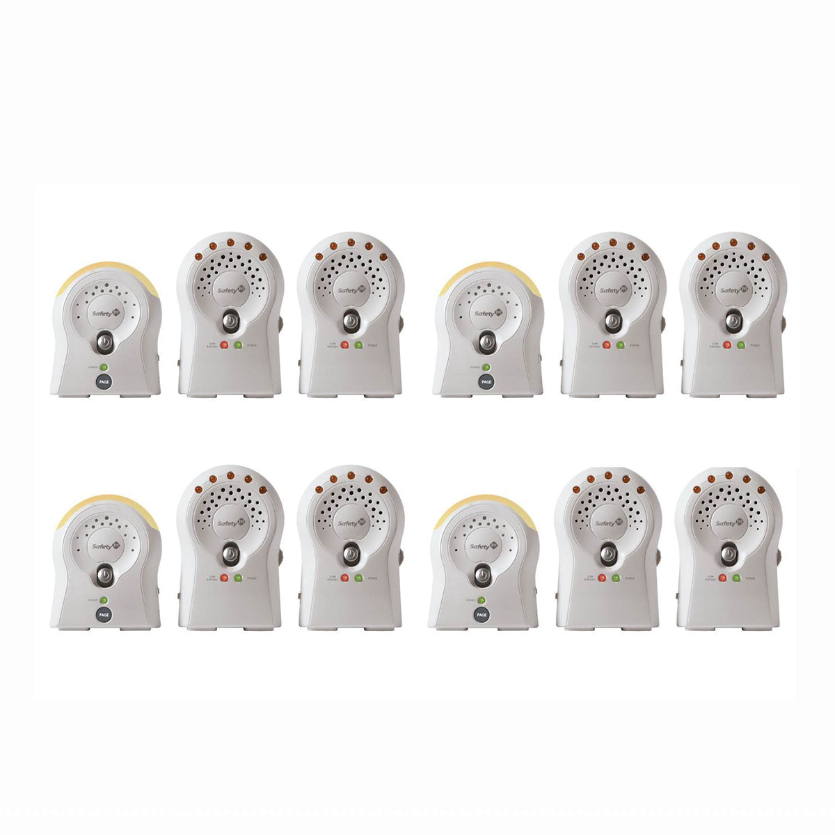 Safety 1st Sure Glow Audio Baby Monitor w/ Nightlight & 2 Receivers (4 Pack)