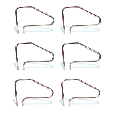 Hydrotools In Ground Swimming Pool Stainless Steel Ladder Step Handrail (6 Pack) - VMInnovations
