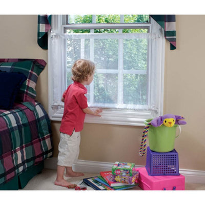 KidCo Adjustable 26 to 40 Inch Mesh Safety Window Child Guard, White (2 Pack) - VMInnovations