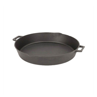 Bayou Classic 16 Inch Oven Safe Cast Iron Skillet Cooking Pot, Black (2 Pack) - VMInnovations