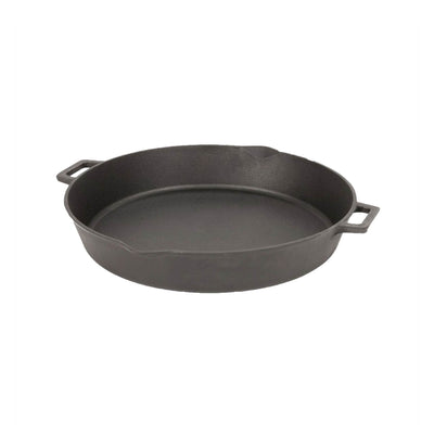 Bayou Classic 16 Inch Oven Safe Cast Iron Skillet Cooking Pot, Black (2 Pack)